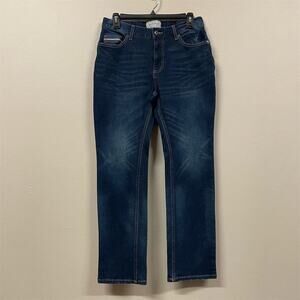 Sun + Stone Men's Straight Jeans Blue Size 30x30 Dark Wash Denim